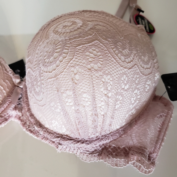 Rene Rofé Rose Pretty Lace Slight Padded Wire Bra Single Clasp Women's 36B NWOT - Picture 6 of 11